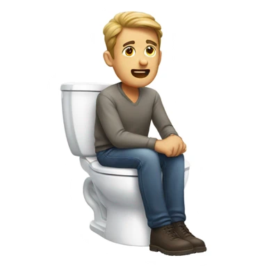 Guy in a toilet sticker