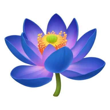 Flor de loto azul sticker