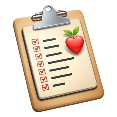 clipboard with checklist and play symbol sticker