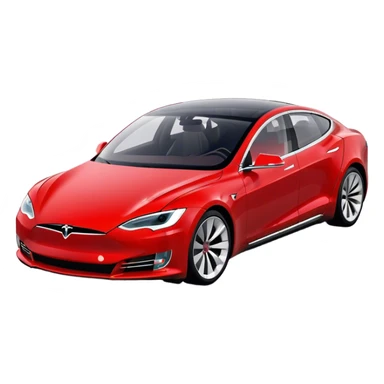 Tesla Model S - Tesla (Model Year: 2022) (Iconic colour: Red) sticker