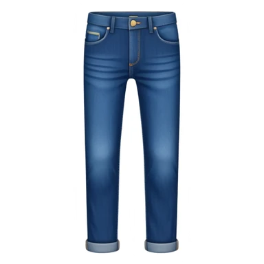 folded denim long length
 sticker