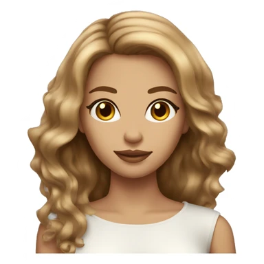 Glamorous gorgeous girl with light brown hair sticker