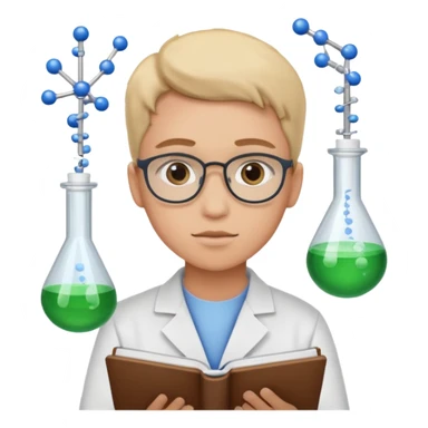 farmaceutica estudiando un curso de ciencia sticker