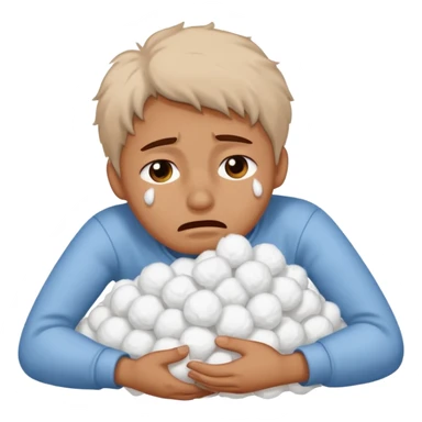 Cotton picker crying with cotton  sticker