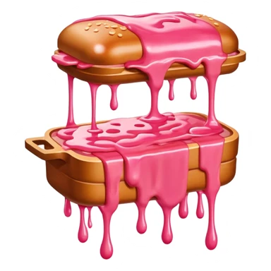  SPAM meat melted pink dripping sauce neo classical statue sticker