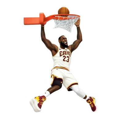 Lebron James qui dunk sticker