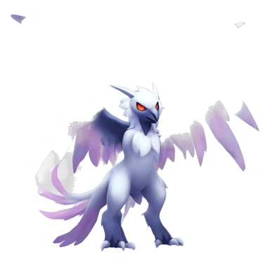  cool edgy colorful angelic ethereal Absol-Noibat-Fakemon full body sticker