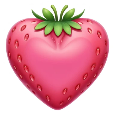Strawberry pink heart sticker