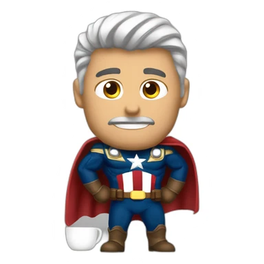 capitán américa tomando café sticker