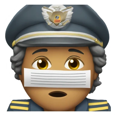 Pilot crying while looking at paper sticker