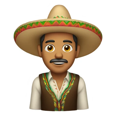 Mexican man in a sombrero sticker
