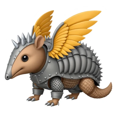 winged armadillo sticker