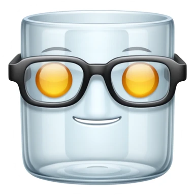 glass glasses with a ribbed structure sticker