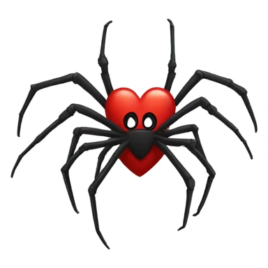 Heart shaped spider ￼ sticker