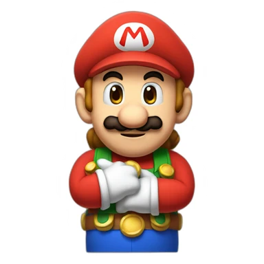 Mario drunk and embarrassed sticker