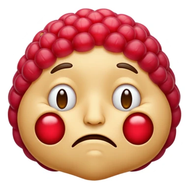 Raspberry emoji SLEEPY sticker