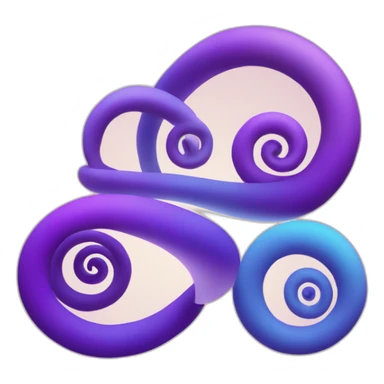 spirale bleue et violettes sticker