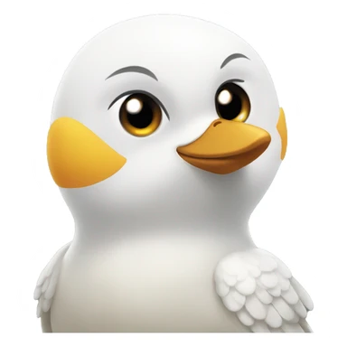 A smiling bird sticker