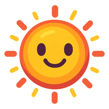 vibrant toon style aura ball with a warm smile sticker