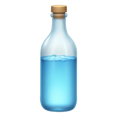 bottle that is 1/4 filled with water sticker
