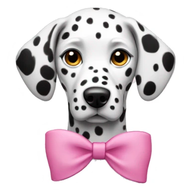 Dalmatian with pink collar with bow sticker