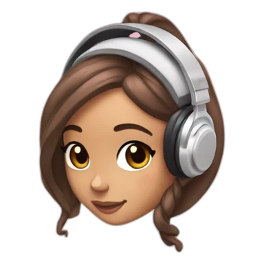 Ariana grande wearing headphones sticker