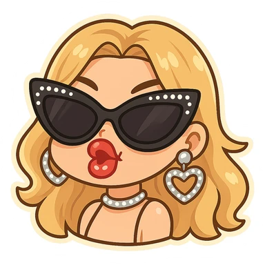 Remove the tattoo from the woman while keeping the rest of the design the same. Preserve the transparent background if present. sticker