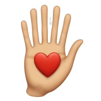 la mano haciendo la forma de un corazon sticker