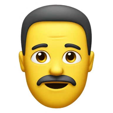 Yello head with Blank expression and goatee sticker