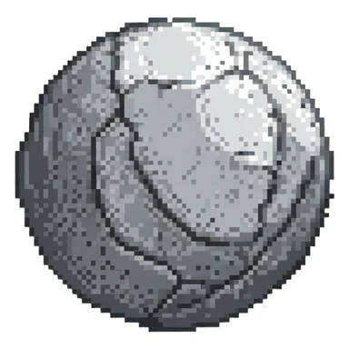 Mercury planet emoji, round, rocky gray ball covered in pitted marks and rough patches sticker