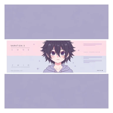 emo banner, cute, expressive, minimal, variation 3 sticker