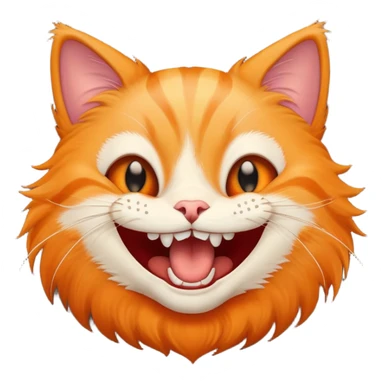 cat laughing face sticker