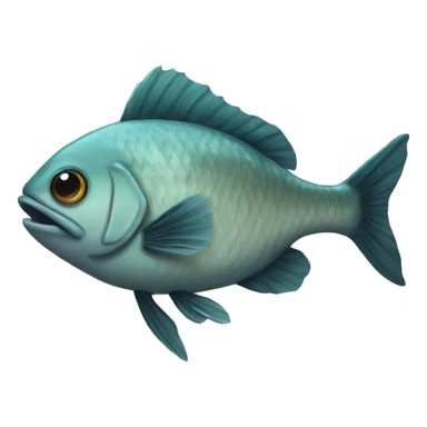 Fish with tall sticker