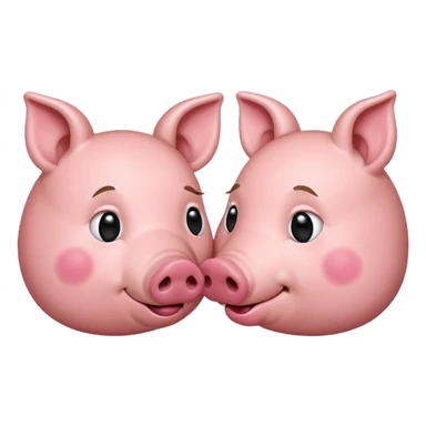 Two pigs kissing  sticker