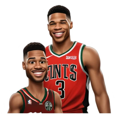 Giannis And Damian Lillard Winning an NBA Championship 2024 sticker