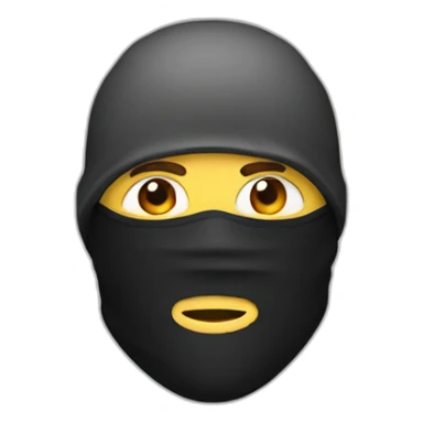 man with a balaclava sticker