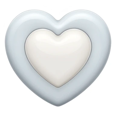 Chanel white heart sticker