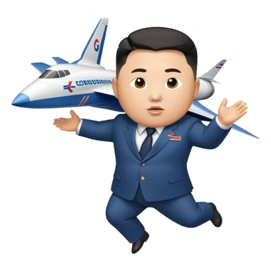 Kim Jong un flying a concorde sticker