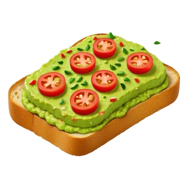 guacamole toast NO tomatoes  sticker