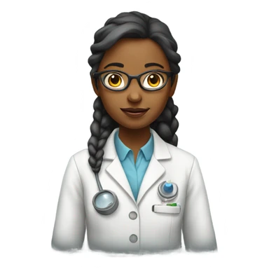 girl scientist sticker