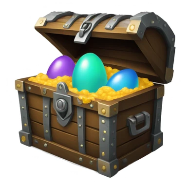 treasure chest with alien eggs sticker