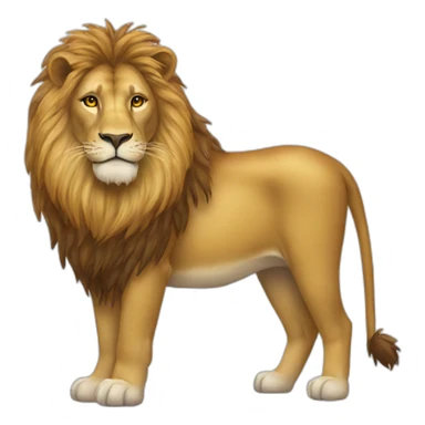 Un lion et un cheval sticker