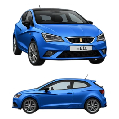 blue seat ibiza sticker