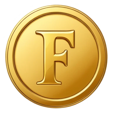 coin with F letter sticker