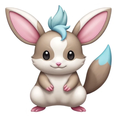 Tropical Exotic Colorful Minccino-Pachirisu-Emolga-fusion  sticker