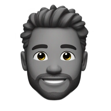 Giga Chad smiling black and white musculation meme a little from profile sticker