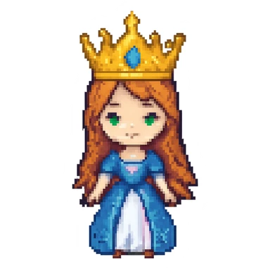 Make the princess crown gold and shiny, keep the original style. sticker