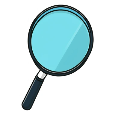 magnifying glass sticker