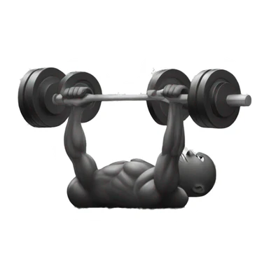 Bench press black and white sticker