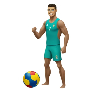 cristiano Ronaldo on beach sticker